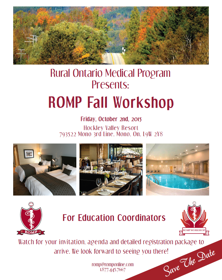 ROMP Fall Workshop 2015 - For Education Coordinators